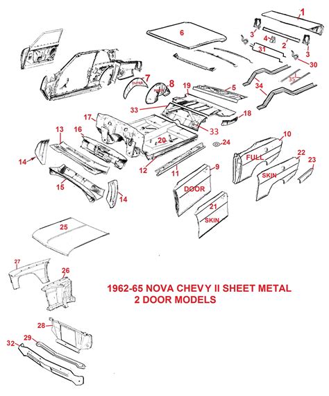 1963 nova sheet metal|62 65 nova frame rail parts.